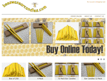 Tablet Screenshot of beeswaxearcandles.com